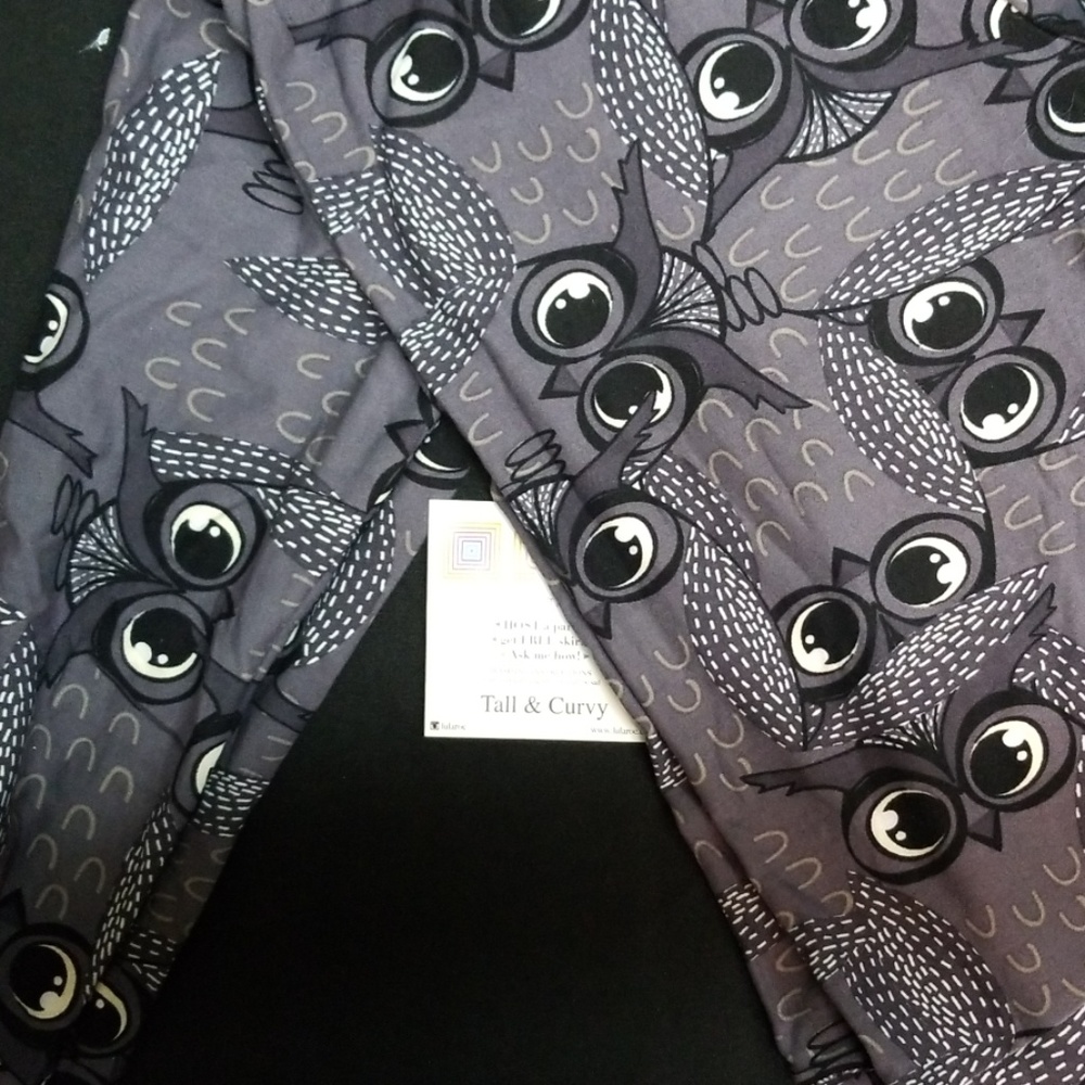 Grey Owls Lularoe TC leggings NEW